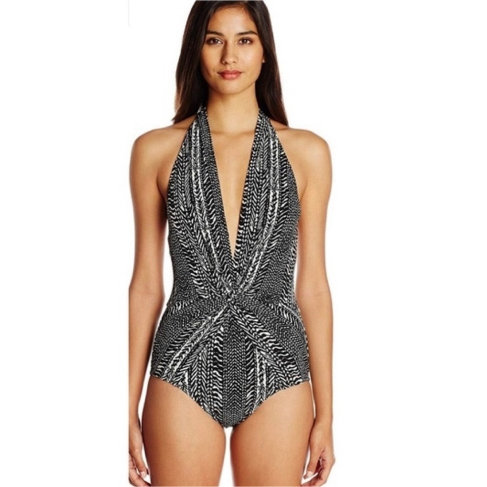 Robin Piccone Black and White One Piece Swimsuit